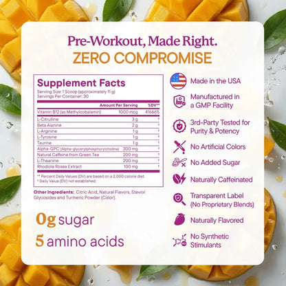 Pre-Workout Powder - Mango