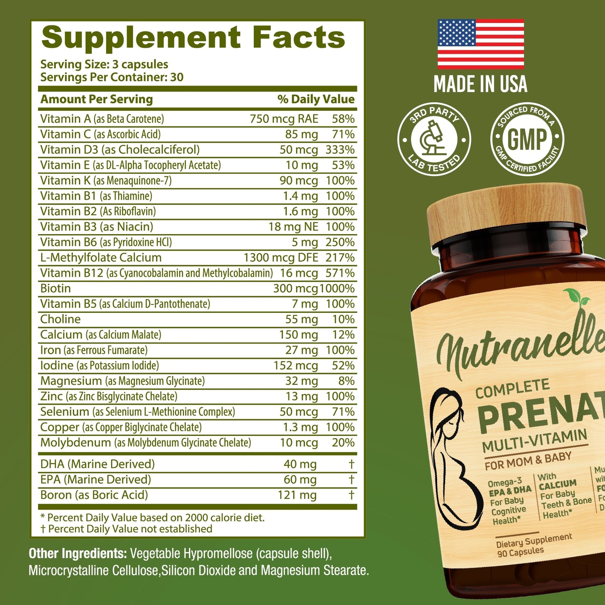 Natural Prenatal Vitamins - Nutranelle
